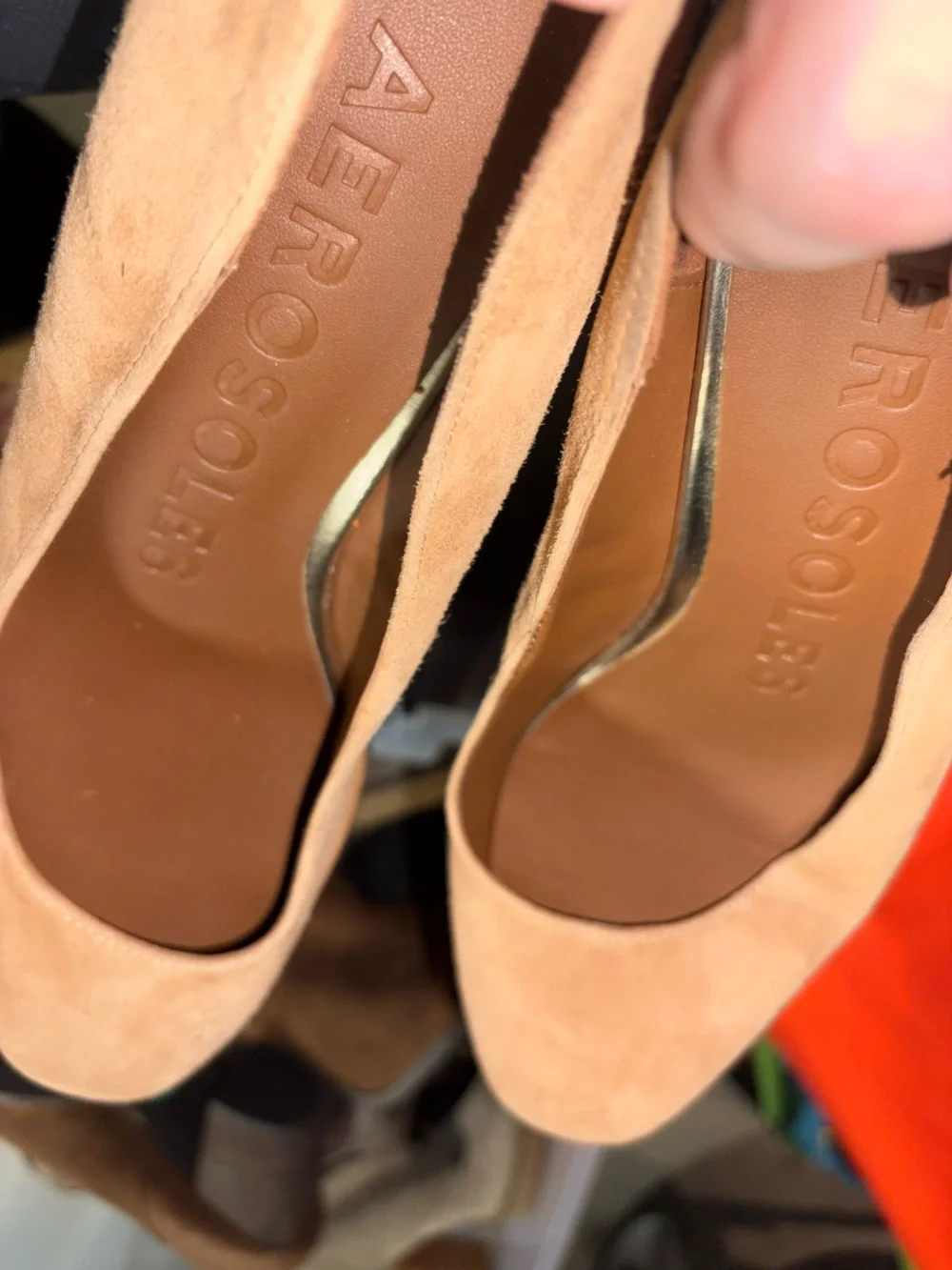 Aerosoles NWOB Roma Wedge Espadrille Suede Stone 🌵 8